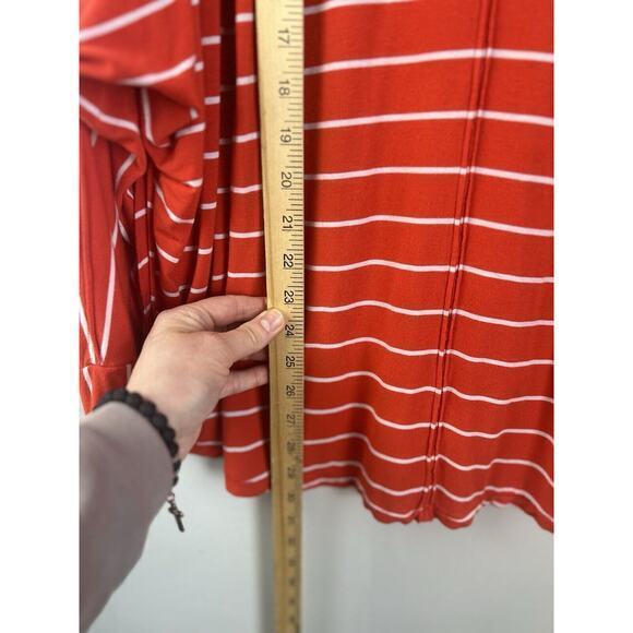 FP We the Free The Can't Fool Me Orange‎ White Stripe Oversized Shirt - Picture 5 of 7